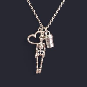 Coffee Lovers Skeleton Necklace